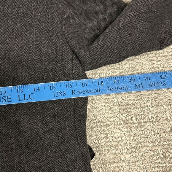 Abercrombie & Fitch Pea Coat Womens Small Wool Blend Herringbone Double Breasted - Picture 10 of 11